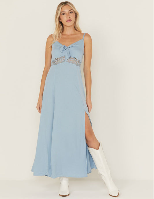 Idyllwind Women | Wisteria Tie Front Sleeveless Maxi Dress