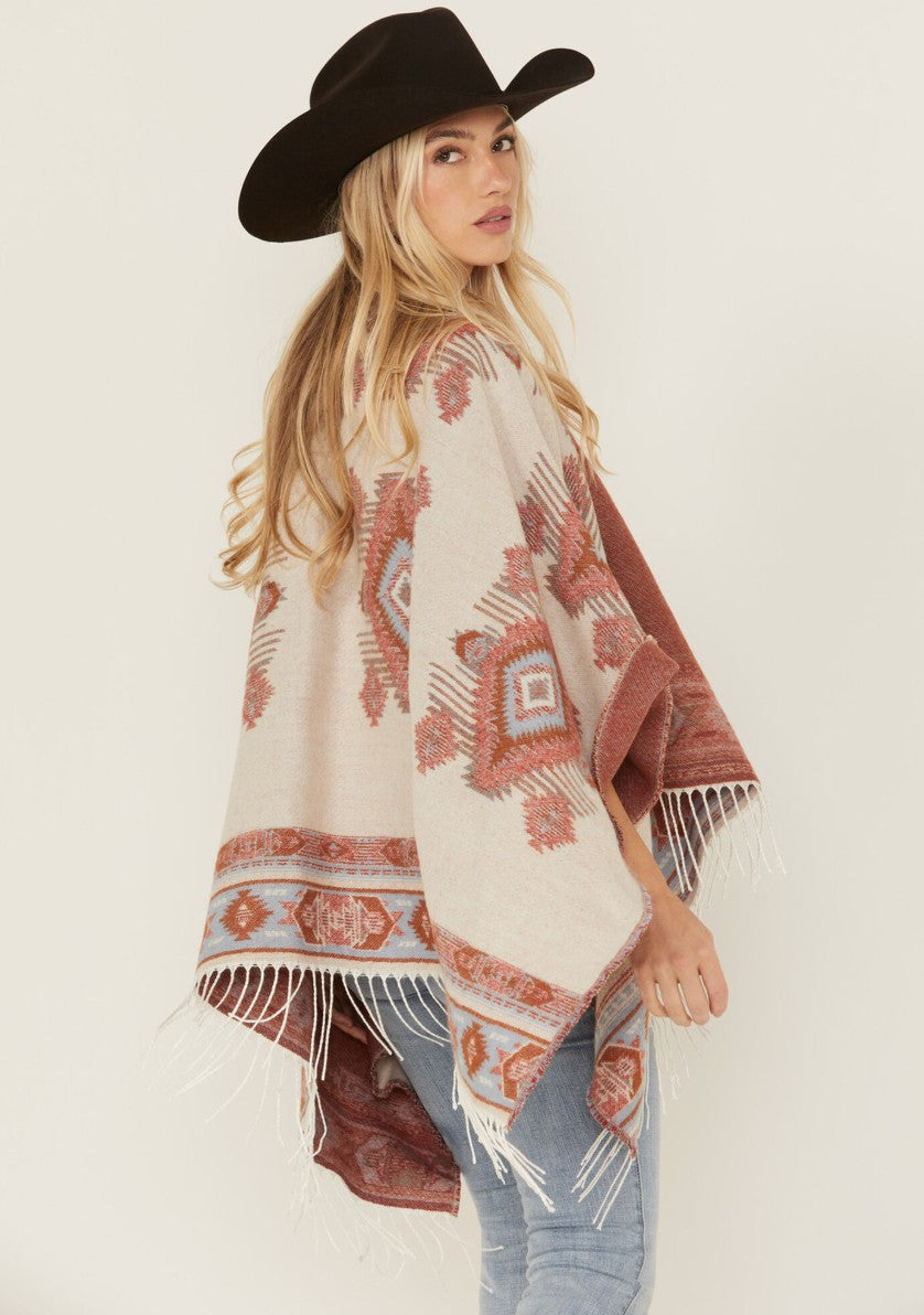 Idyllwind Women | Austin Southwestern Print Fringe Shawl