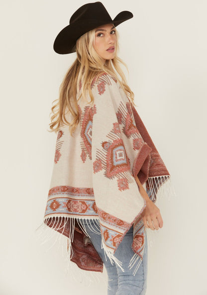 Idyllwind Women | Austin Southwestern Print Fringe Shawl
