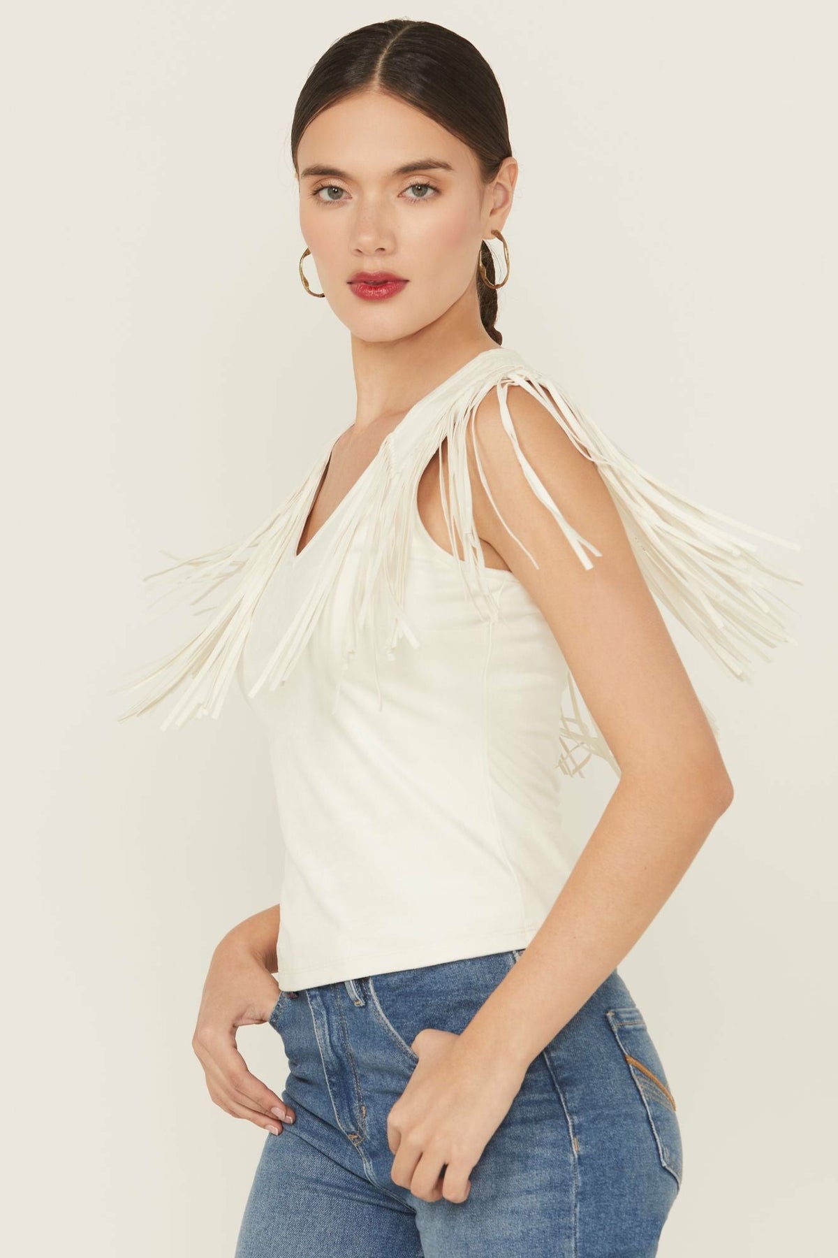Idyllwind Women | Lady Luck Fringe Faux Suede Top