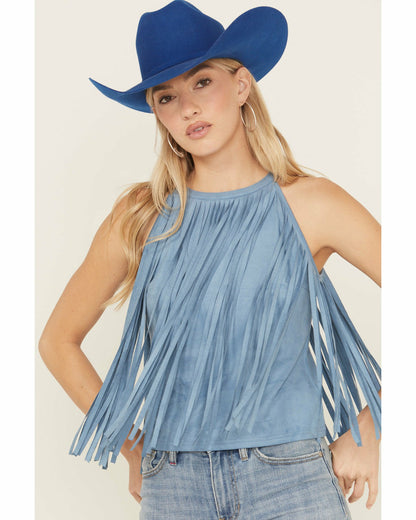 Idyllwind Women | Madie Faux Suede Fringe Tank