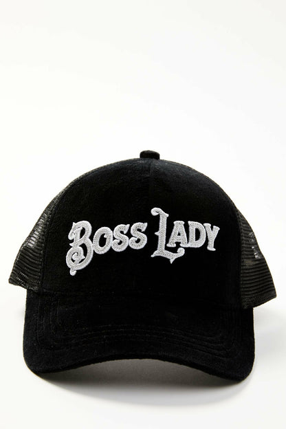 Idyllwind Women | Boss Lady Velvet Mesh Back Baseball Hat