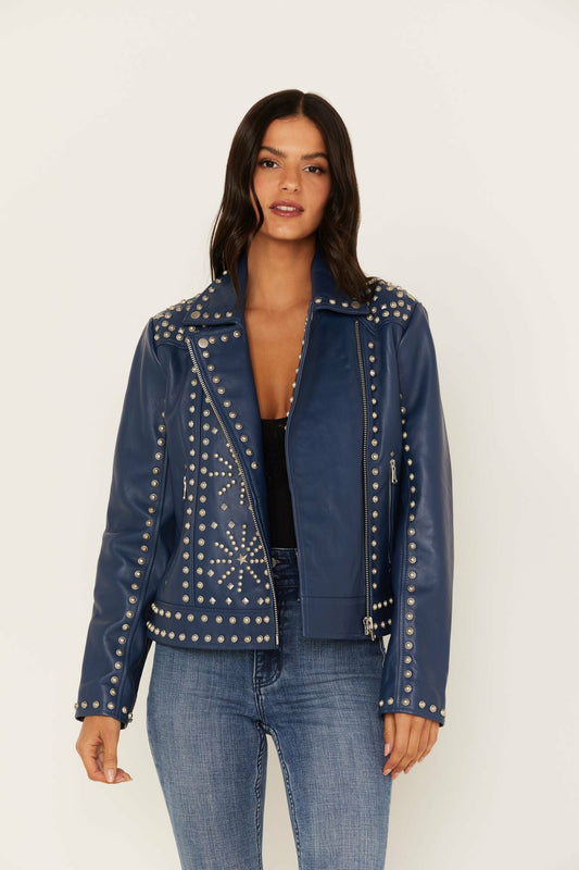 Idyllwind Women | Studded Moto Leather Jacket