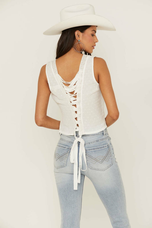 Idyllwind Women | Quail Ridge Lace Back Tank Top