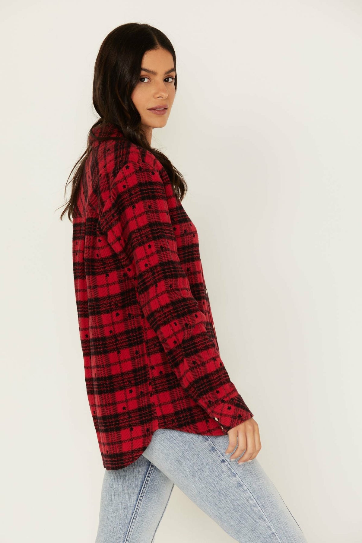 Idyllwind Women | Tira Plaid Star Print Flannel Top