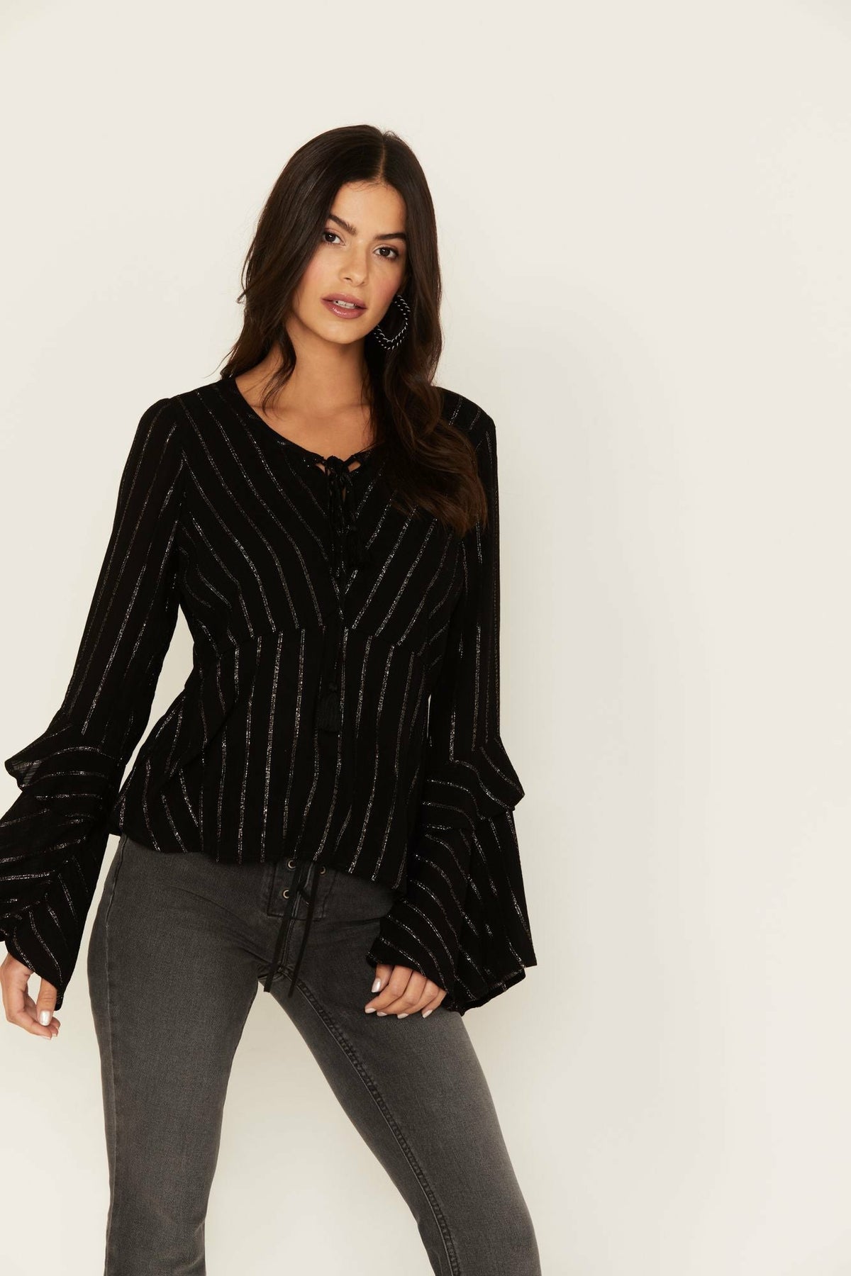 Idyllwind Women | Lafayette Metallic Stripe Top