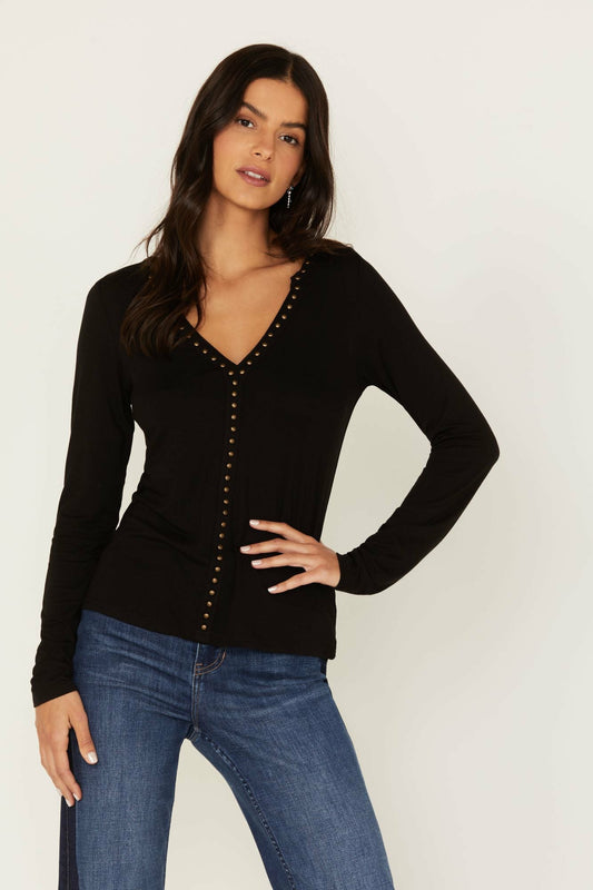 Idyllwind Women | Quitman Studded Henley Top