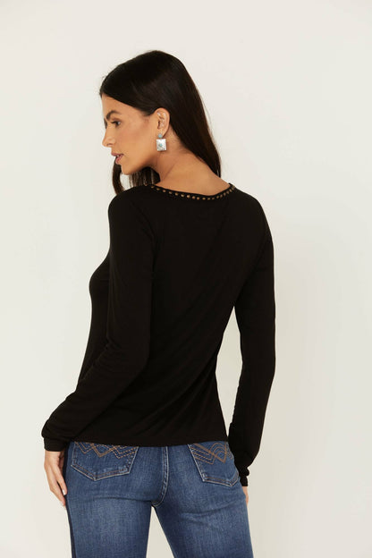 Idyllwind Women | Quitman Studded Henley Top