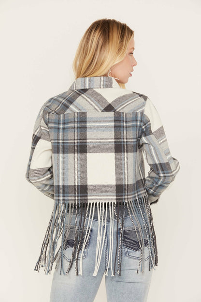 Idyllwind Women | Walker Cropped Fringe Shacket Jacket