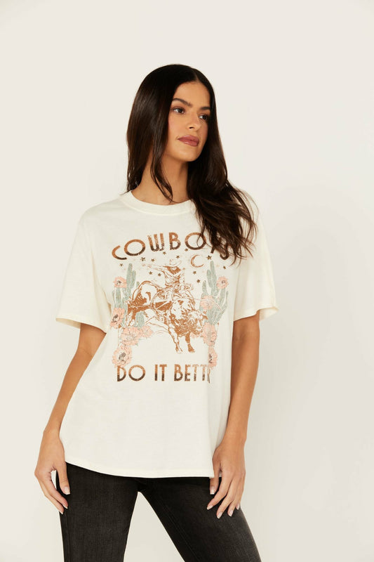 Idyllwind Women | Cowboys Do It Better Embellished Short Sleeve Graphic Tee